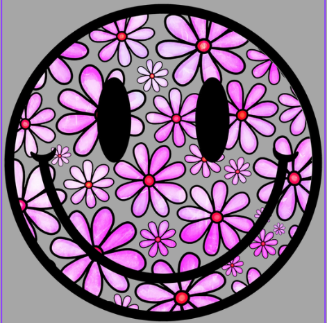 DTF Purple Smiley