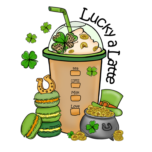 St. Patrick's Lucky a Latte DTF