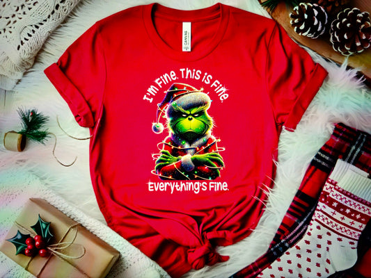 Im Fine This Is Fine Green Guy