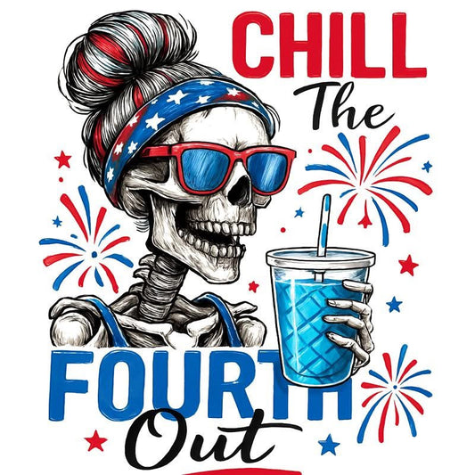 DTF Chill the Fourth Out Blue Cup