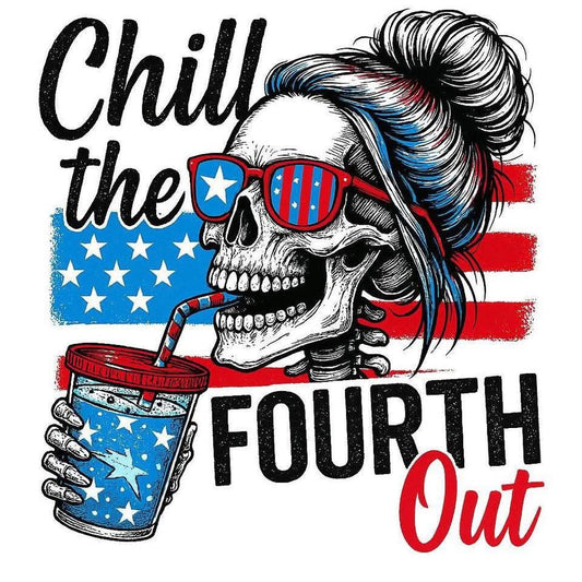 DTF Chill the Fourth Out with star cup