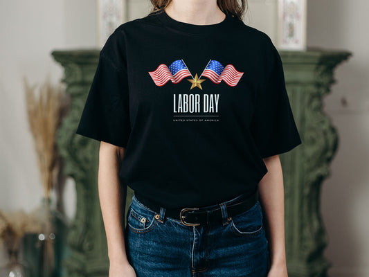 DTF Labor Day Double Flag
